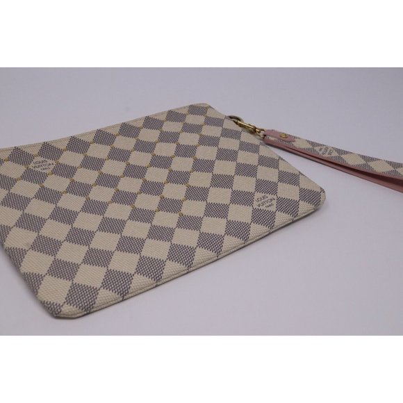 Louis Vuitton Rose Ballerine and Damier Azur Coated Canvas Studded City Pouch - Picture 4 of 15